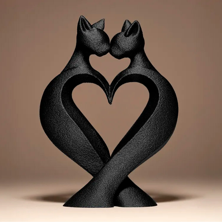 Escultura Decorativa Gatos do Amor