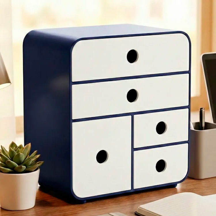 Mini Gaveteiro Organizador de Mesa 5 Compartimentos