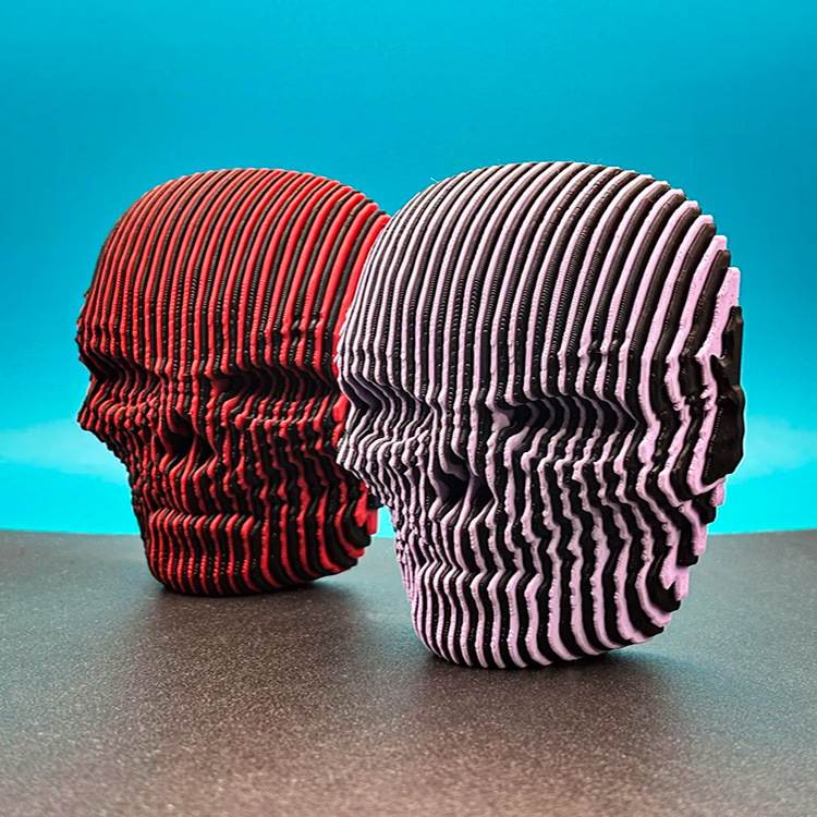 Caveira Geométrica 3D Decorativa