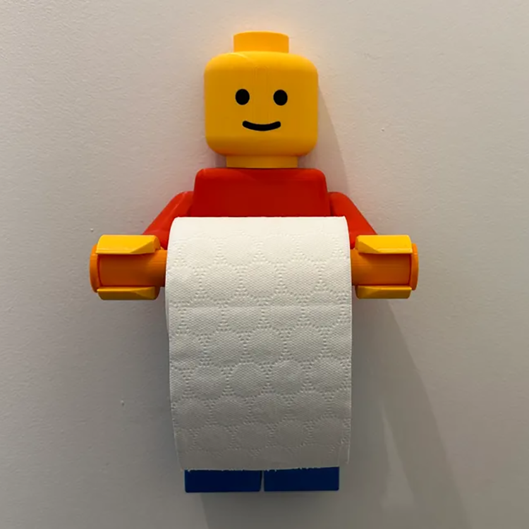 Suporte para Papel Higiênico Homem de Tijolo