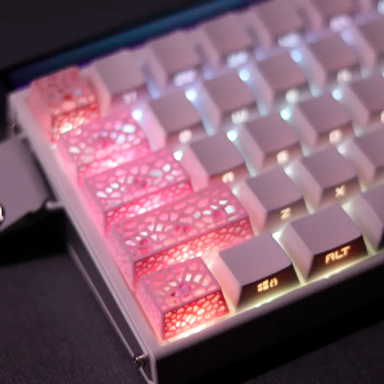 Kit Keycaps Decorativas Vazadas para Teclado Mecânico