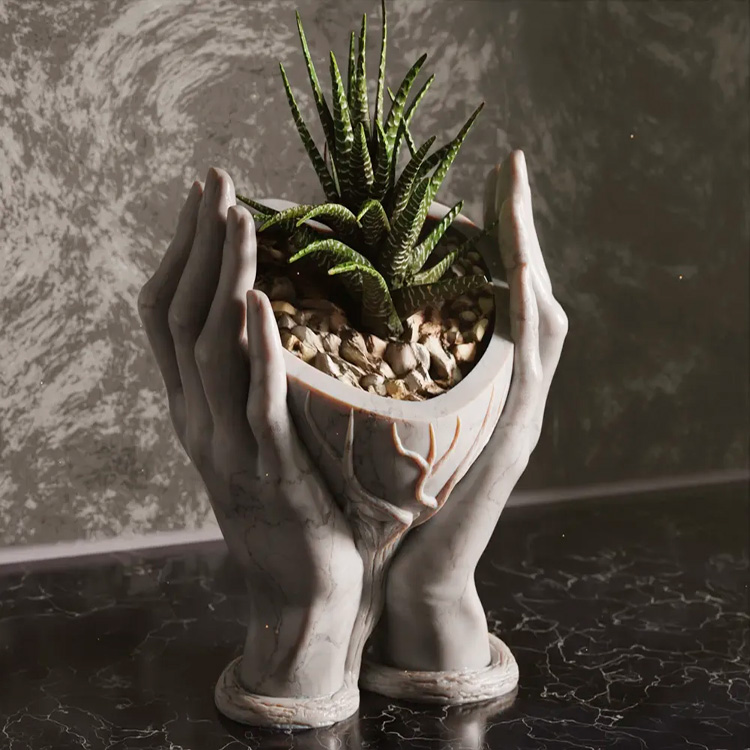 Vaso Decorativo Mãos Protetoras